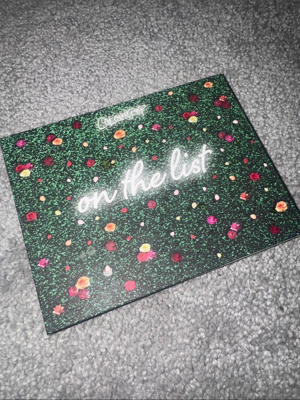 ColourPop Green Floral 'On the List' Eyeshadow Palette